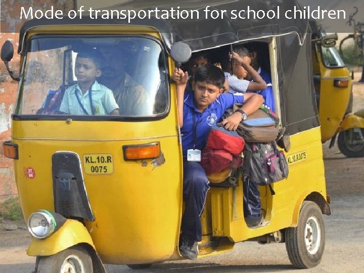 Mode of transportation for school children 