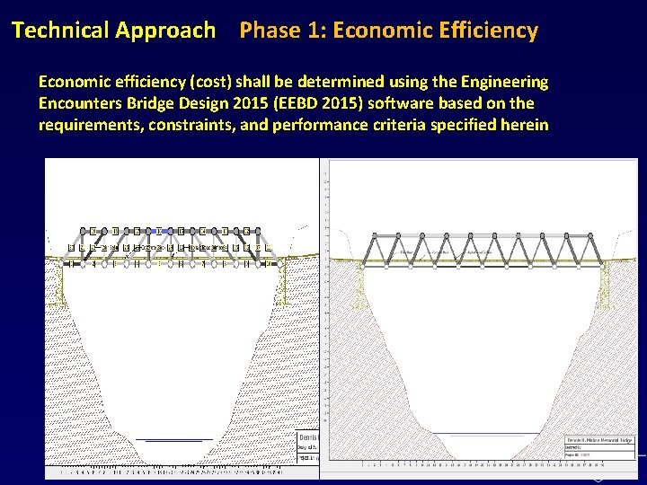 Technical Approach Phase 1: Economic Efficiency Economic efficiency (cost) shall be determined using the