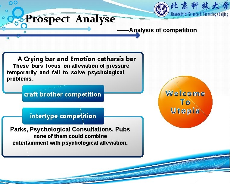Prospect Analyse ——Analysis of competition A Crying bar and Emotion catharsis bar These bars