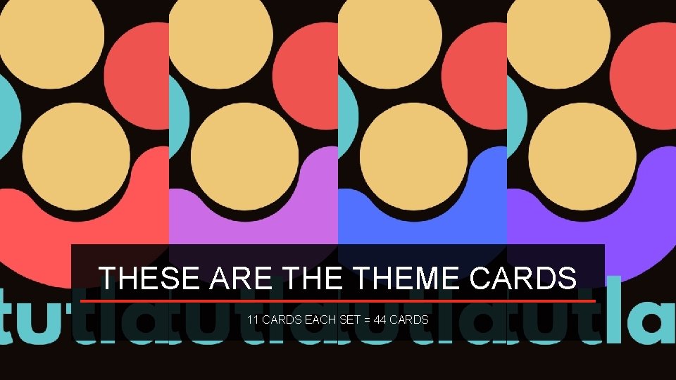 THESE ARE THEME CARDS 11 CARDS EACH SET = 44 CARDS 