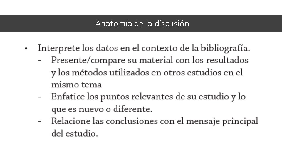 Anatomía de la discusión 