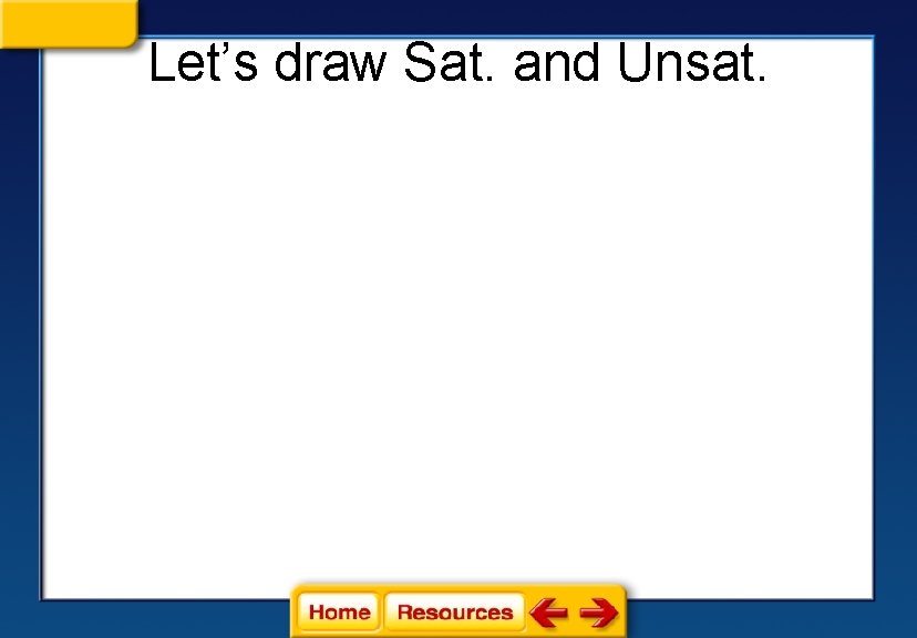 Let’s draw Sat. and Unsat. 