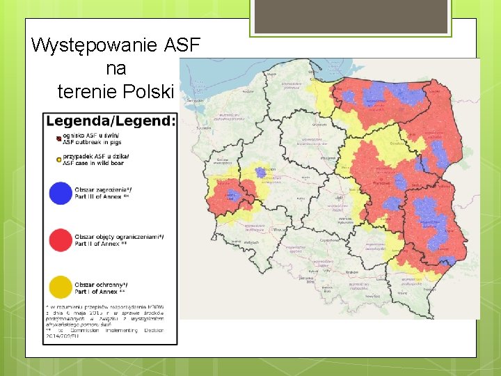 Występowanie ASF na terenie Polski 