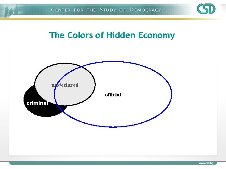 The Colors of Hidden Economy undeclared official criminal 