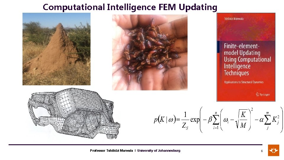 Computational Intelligence FEM Updating Professor Tshilidzi Marwala l University of Johannesburg 6 