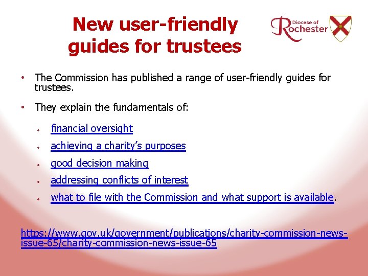 New user-friendly guides for trustees • The Commission has published a range of user-friendly
