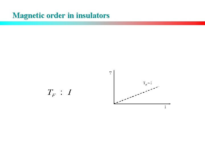 Magnetic order in insulators 