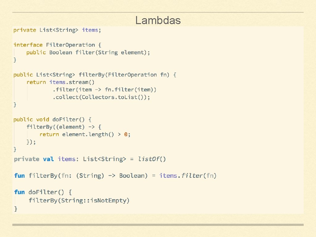 Lambdas 
