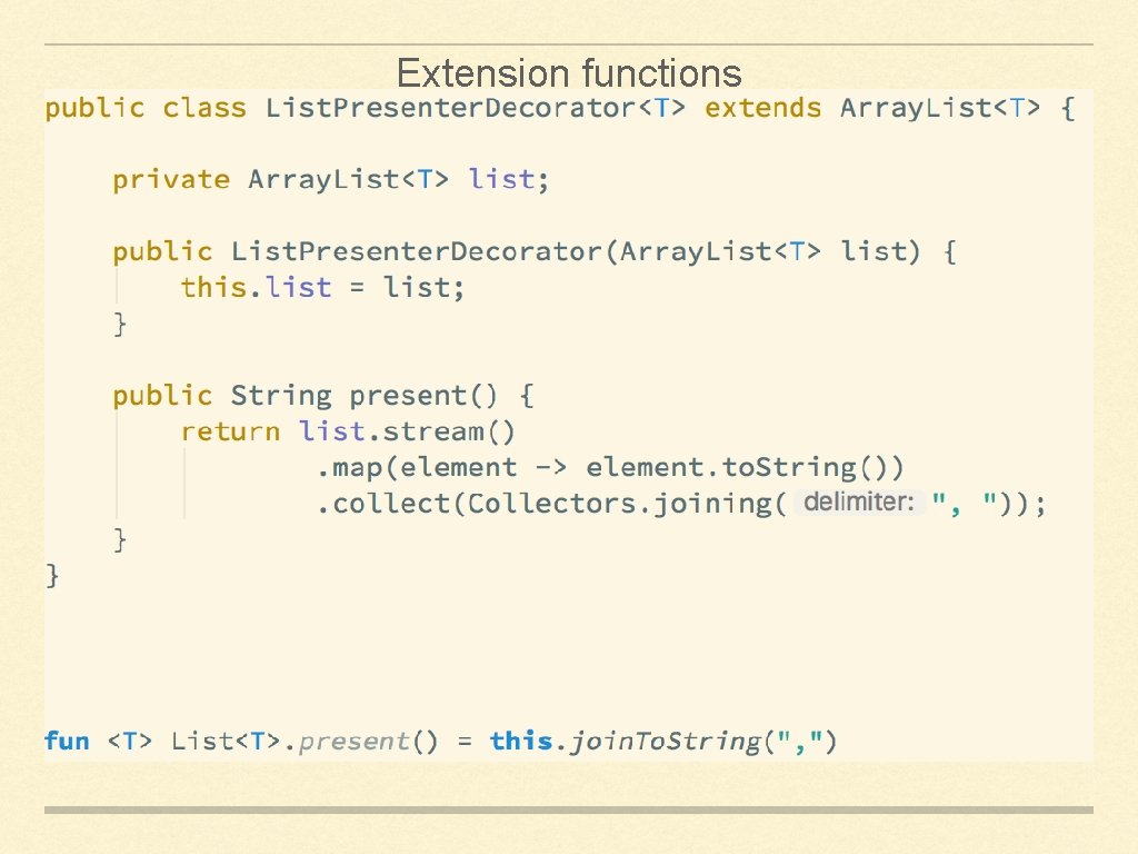 Extension functions 