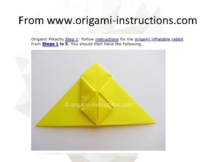 From www. origami-instructions. com 