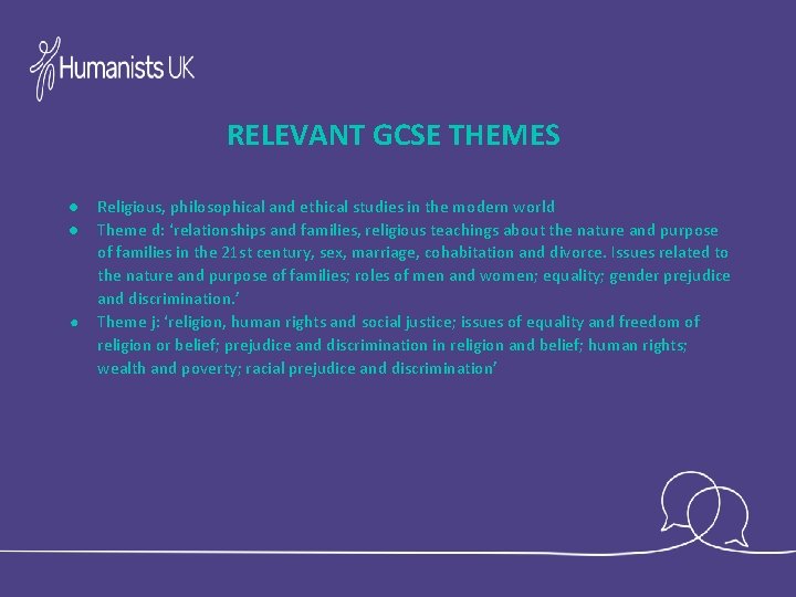 RELEVANT GCSE THEMES ● ● ● Religious, philosophical and ethical studies in the modern