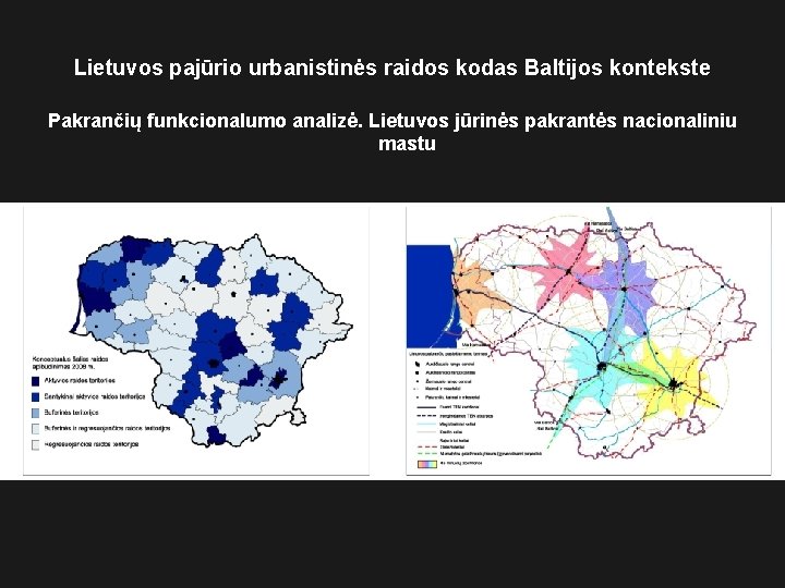 Lietuvos pajūrio urbanistinės raidos kodas Baltijos kontekste Pakrančių funkcionalumo analizė. Lietuvos jūrinės pakrantės nacionaliniu