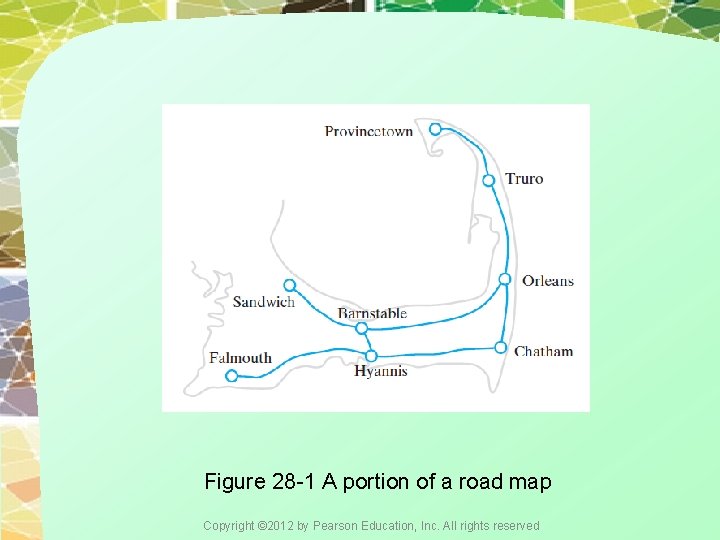 Figure 28 -1 A portion of a road map Copyright © 2012 by Pearson Figure 28 -1 A portion of a road map Copyright © 2012 by Pearson