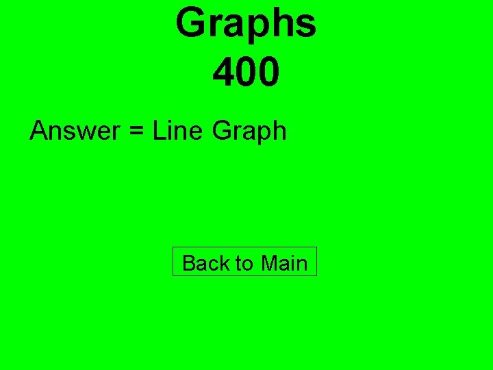 Graphs 400 Answer = Line Graph Back to Main 