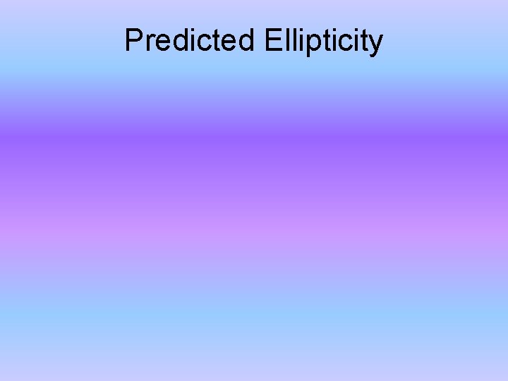 Predicted Ellipticity 