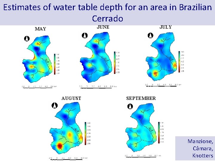 Estimates of water table depth for an area in Brazilian Cerrado JUNE MAY AUGUST