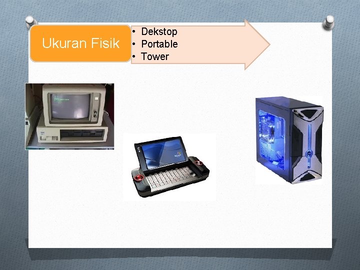 Ukuran Fisik • Dekstop • Portable • Tower 