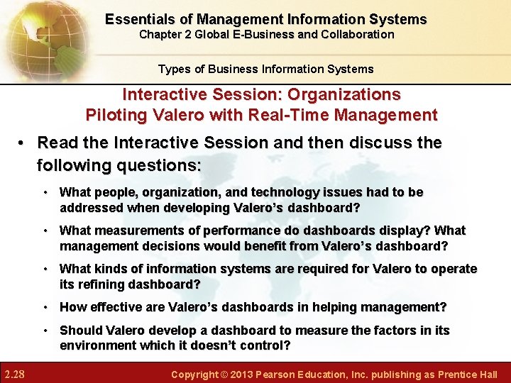 Essentials of Management Information Systems Chapter 2 Global E-Business and Collaboration Types of Business