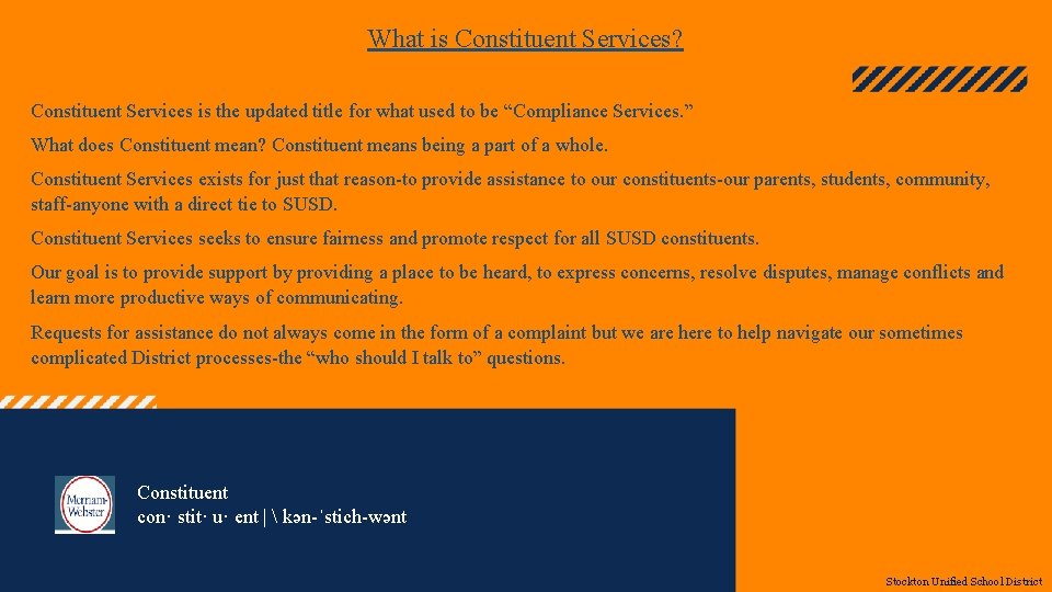 What is Constituent Services? Constituent Services is the updated title for what used to