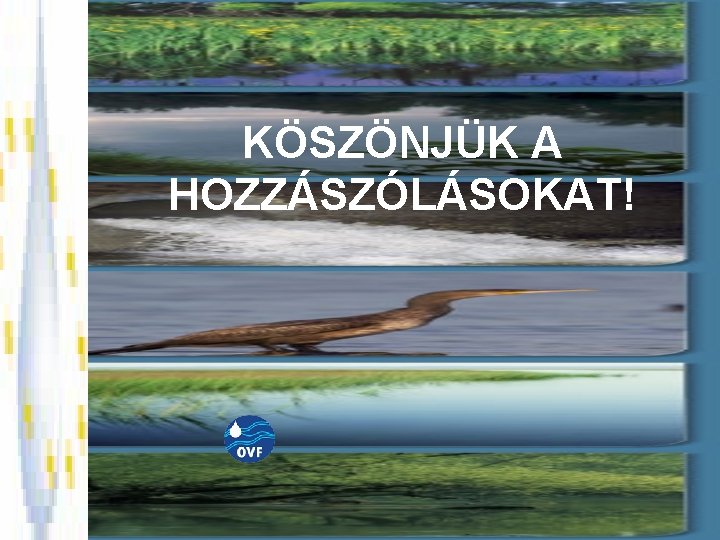 KÖSZÖNJÜK A HOZZÁSZÓLÁSOKAT! 