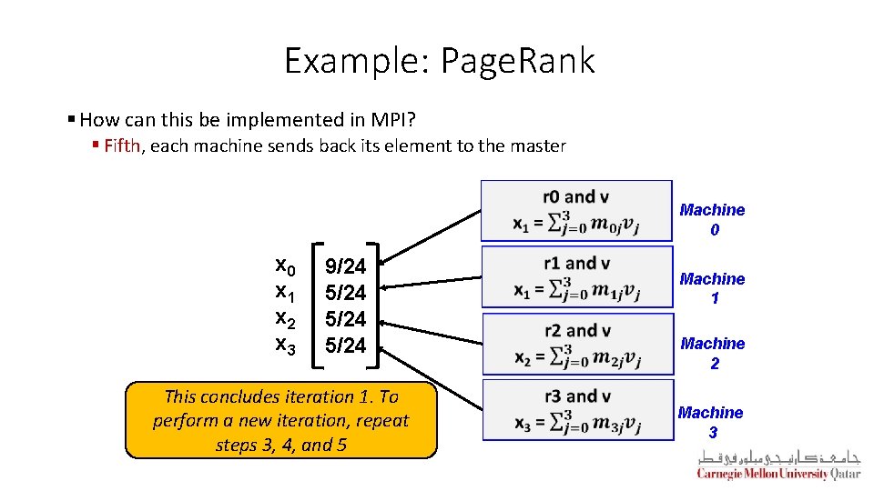Example: Page. Rank § How can this be implemented in MPI? § Fifth, each Example: Page. Rank § How can this be implemented in MPI? § Fifth, each