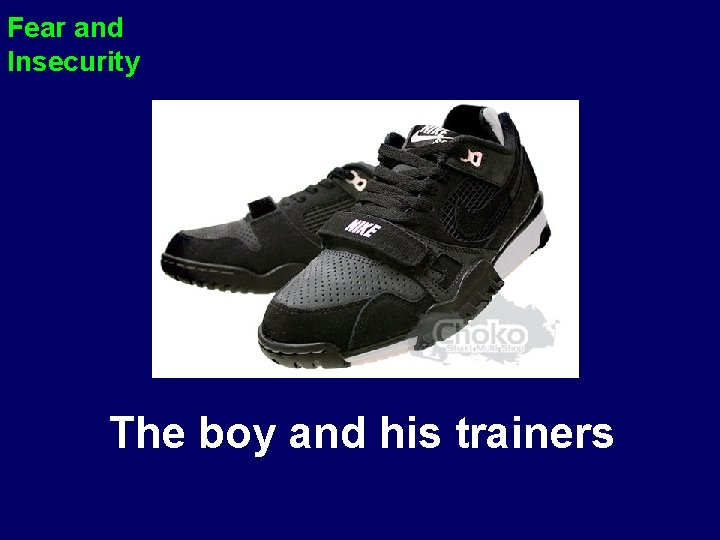Fear and Insecurity We felt so ashamed. The boy and his trainers 