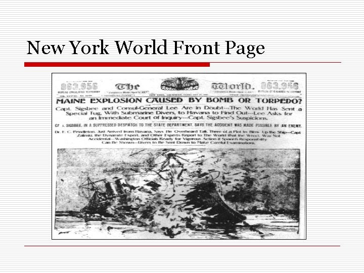 New York World Front Page 