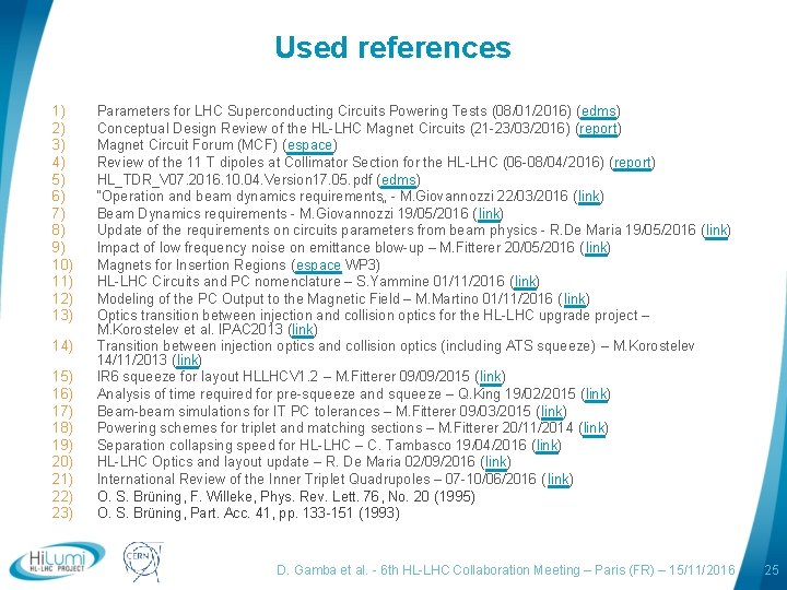 Used references 1) 2) 3) 4) 5) 6) 7) 8) 9) 10) 11) 12)