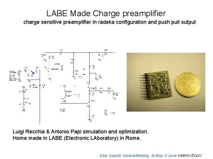 LABE Made Charge preamplifier charge sensitive preamplifier in radeka configuration and push pull output