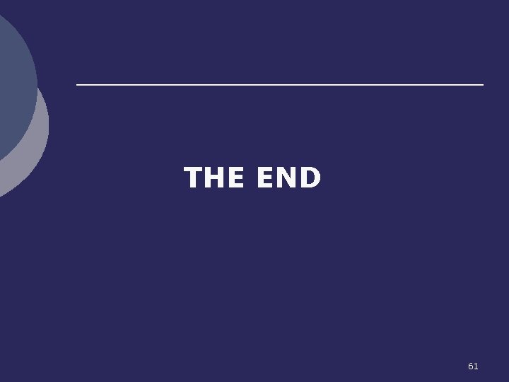 THE END 61 