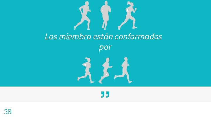 Los miembro están conformados por 30 ” 