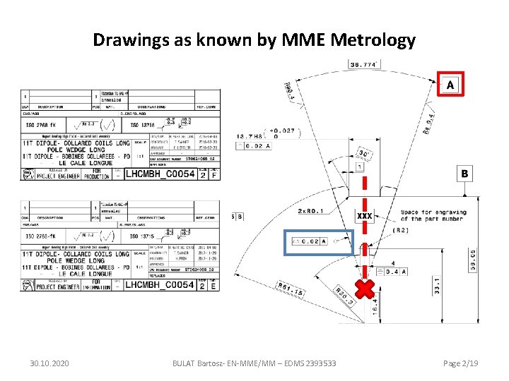 Drawings as known by MME Metrology 30. 10. 2020 BULAT Bartosz- EN-MME/MM – EDMS