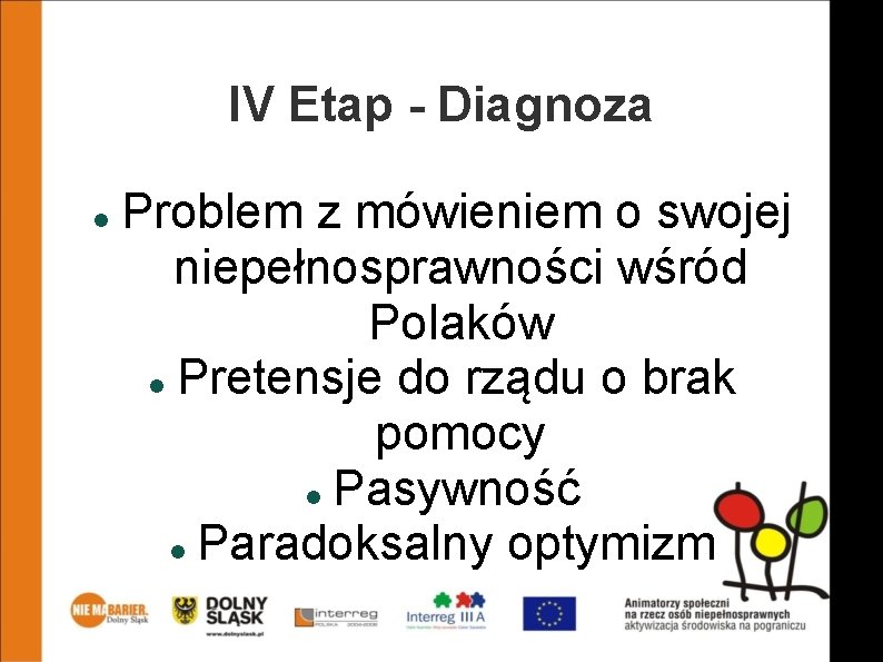 IV Etap - Diagnoza Problem z mówieniem o swojej niepełnosprawności wśród Polaków Pretensje do
