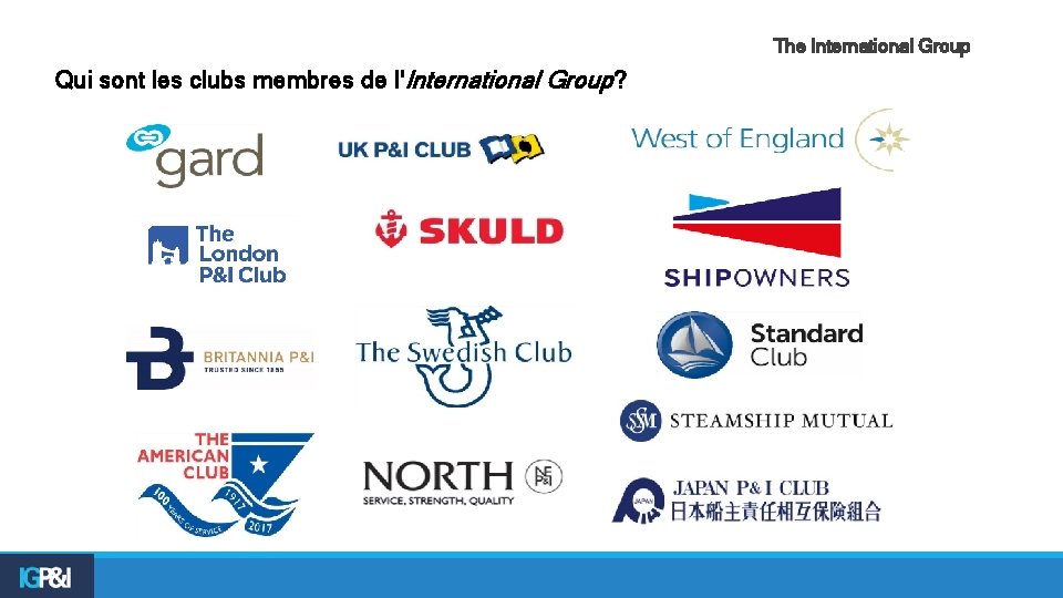 The International Group Qui sont les clubs membres de l'International Group? 