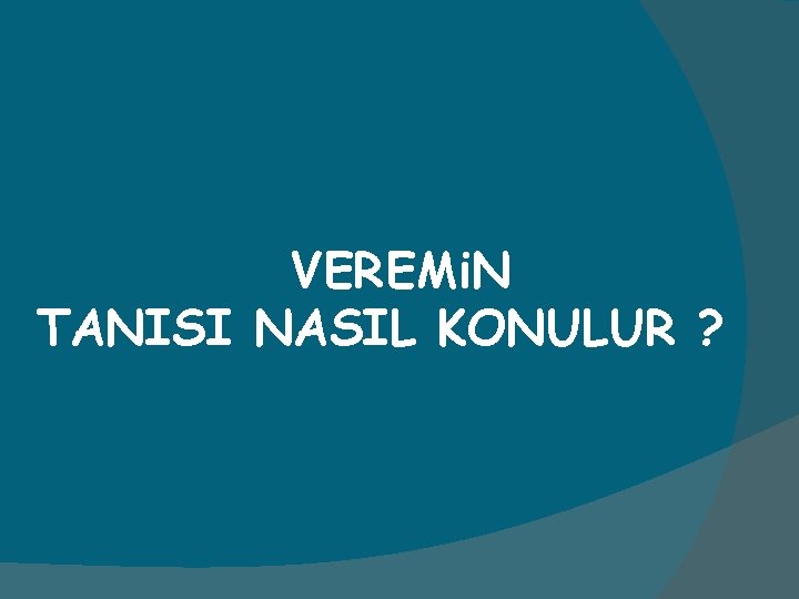 VEREMi. N TANISI NASIL KONULUR ? 