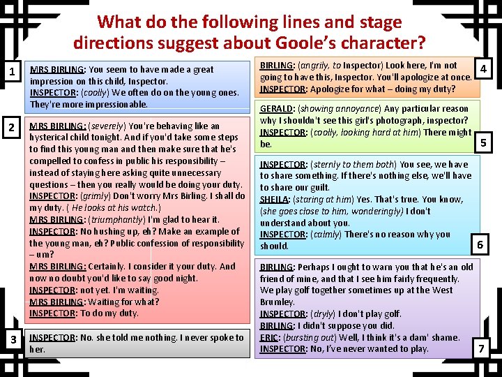 23 September 2021 An Inspector Calls Inspector Goole