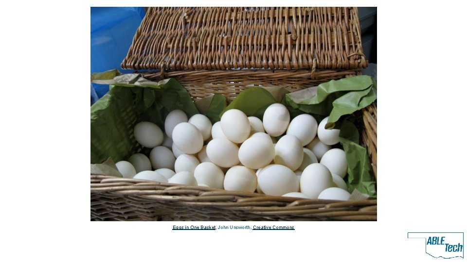 Eggs in One Basket, John Unsworth, Creative Commons 