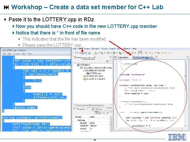  Workshop – Create a data set member for C++ Lab Paste it to