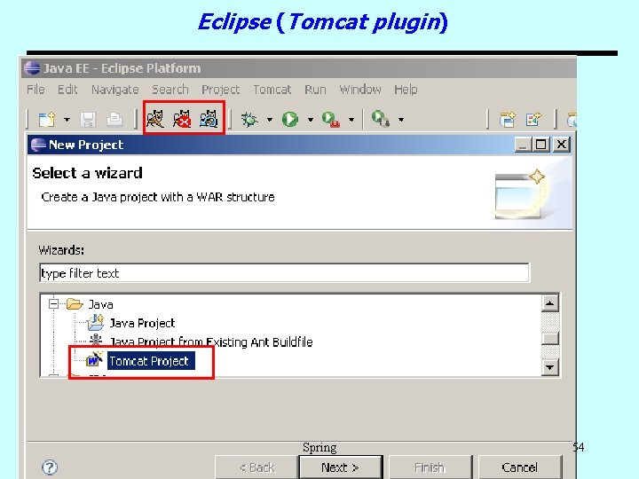 Eclipse (Tomcat plugin) Spring 54 