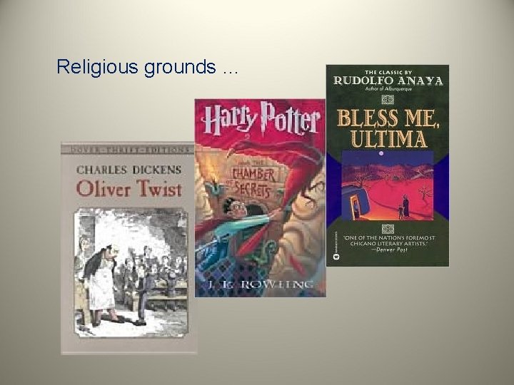 Religious grounds … 