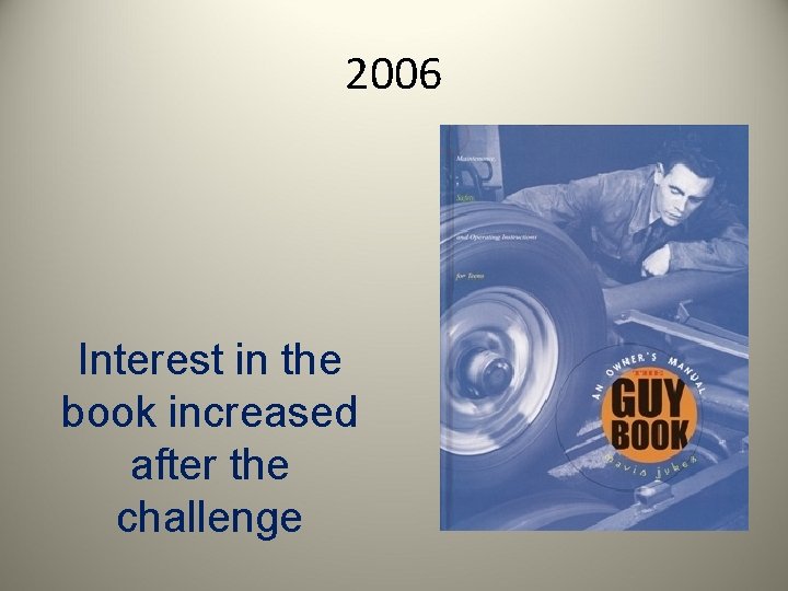 2006 Interest in the book increased after the challenge 
