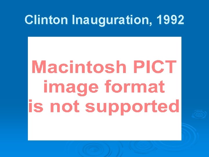 Clinton Inauguration, 1992 