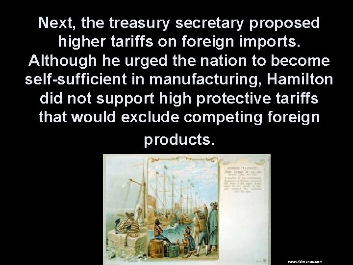 Next, the treasury secretary proposed higher tariffs on foreign imports. Although he urged the