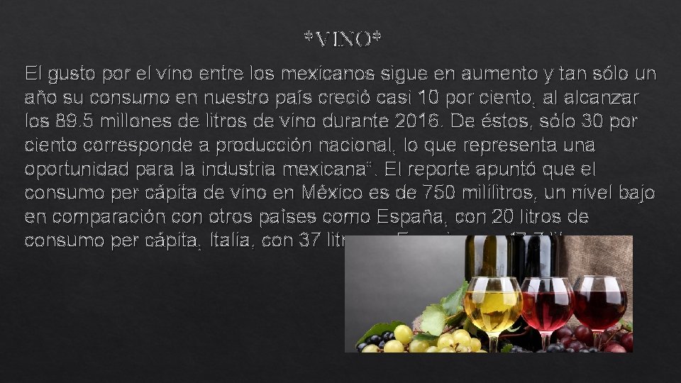 *VINO* El gusto por el vino entre los mexicanos sigue en aumento y tan