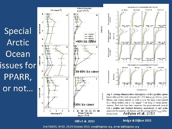 Special Arctic Ocean issues for PPARR, or not… Profiles of mean in situ Chl-a Special Arctic Ocean issues for PPARR, or not… Profiles of mean in situ Chl-a