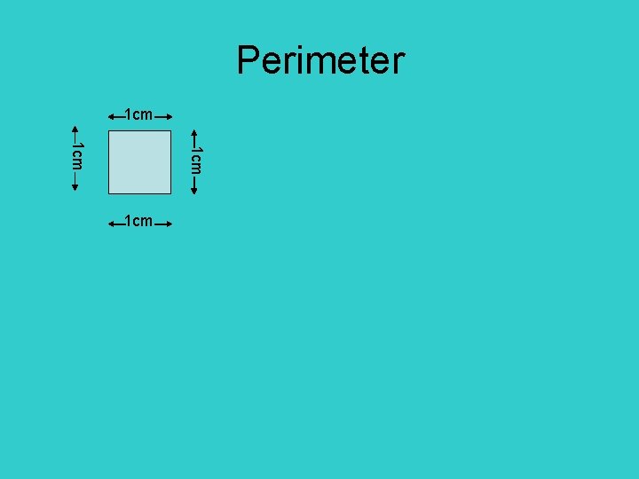 Perimeter 1 cm 1 cm 