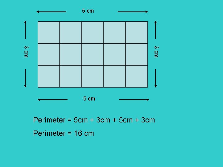 5 cm 3 cm 5 cm Perimeter = 5 cm + 3 cm +