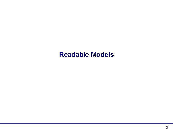 Readable Models 68  Readable Models 68