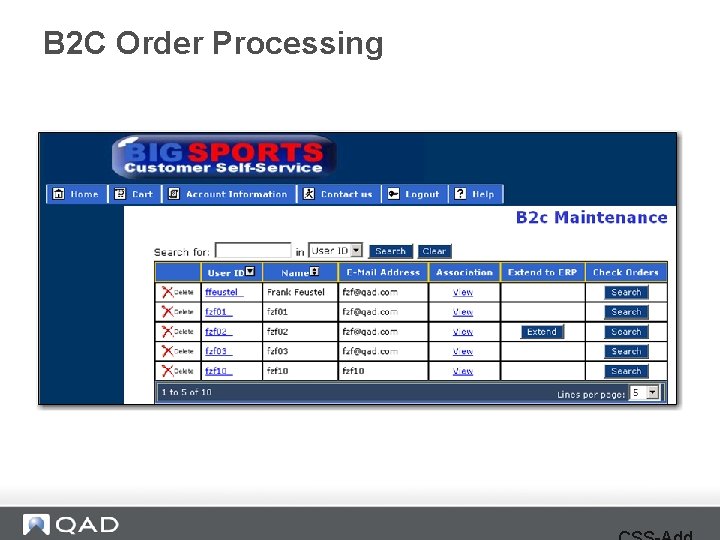 B 2 C Order Processing 