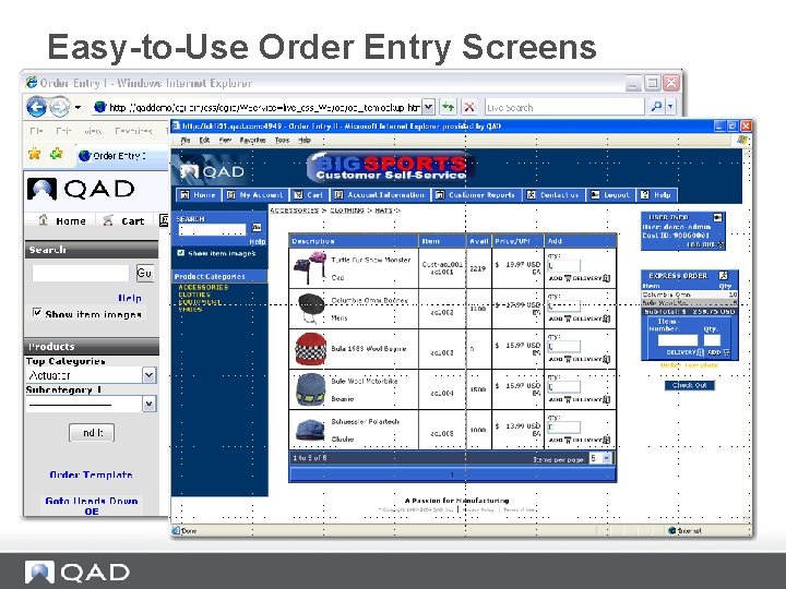 Easy-to-Use Order Entry Screens 